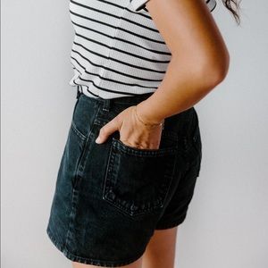 Black high waisted shorts